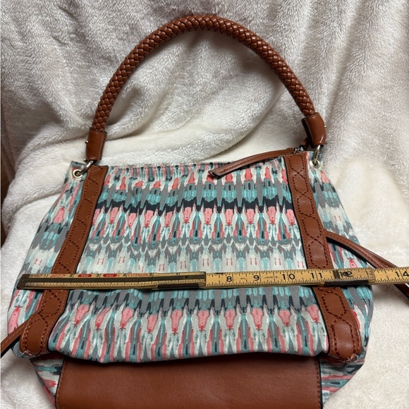 Libby Edelman Blue and Pink Patterned Shoulder Bag - Picture 7 of 8